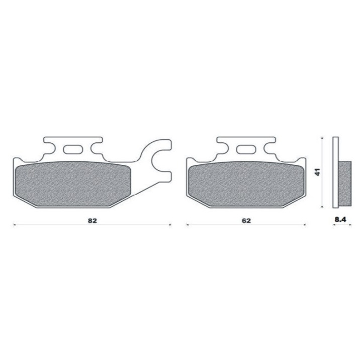 Накладки за спирачки за велосипед BRENTA KH413, метални, златни