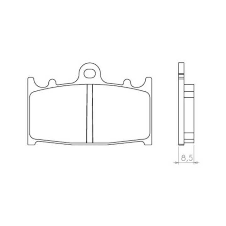 Спирачни накладки за велосипед BRENTA KH158, златисти, комплект