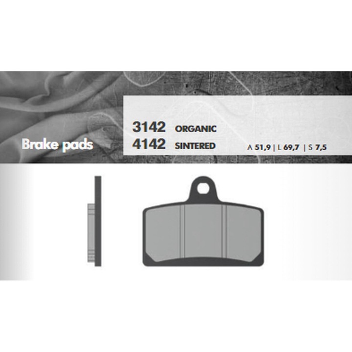 Placute frana bicicleta BRENTA KH399 metal, auriu