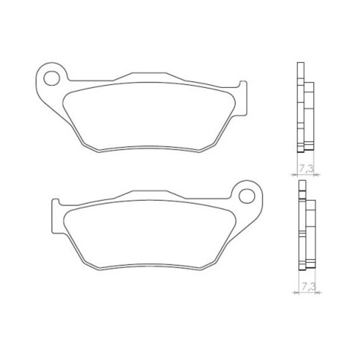 Спирачни накладки за велосипед BRENTA KH430, метал, злато
