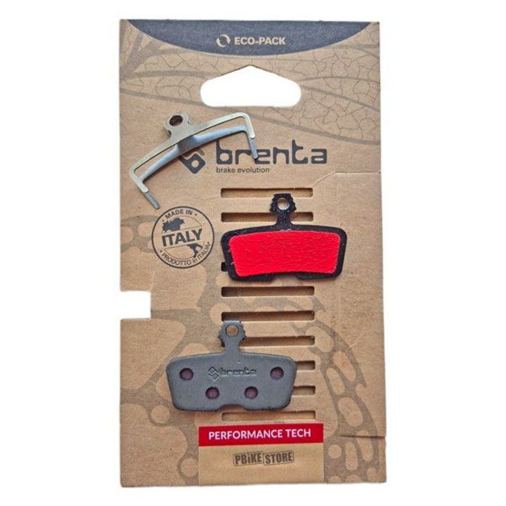 Спирачни накладки за велосипеди BRENTA, органични, 2011-2014, 2017, червени
