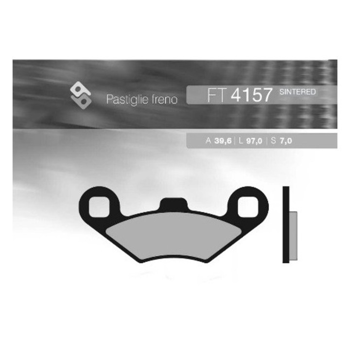 Спирачни накладки за велосипед BRENTA KH159 метални, 39,6x97x7mm, златисти