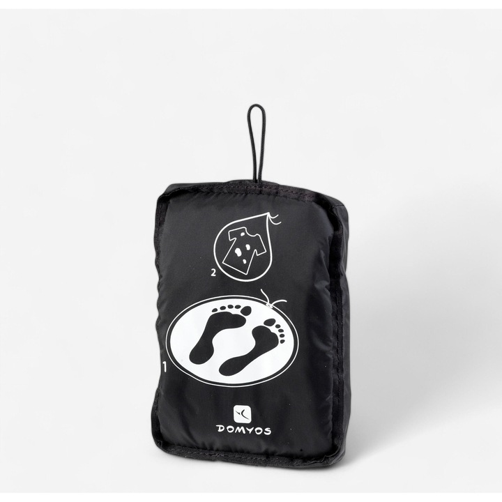 Фитнес чанта Decathlon, опушено черно, синтетичен материал