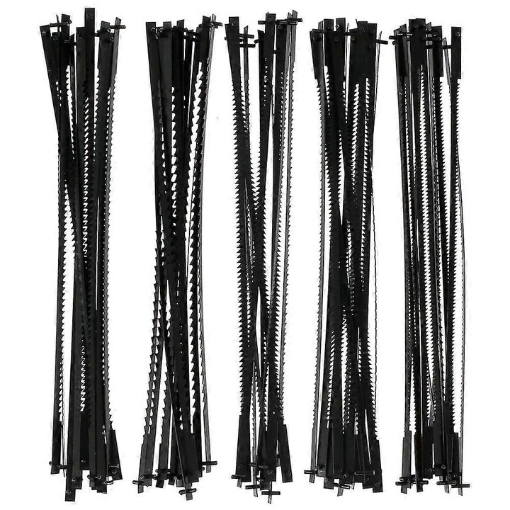 60 darabos tűs fűrészlap készlet, 127mm, 10-24 TPI, fekete