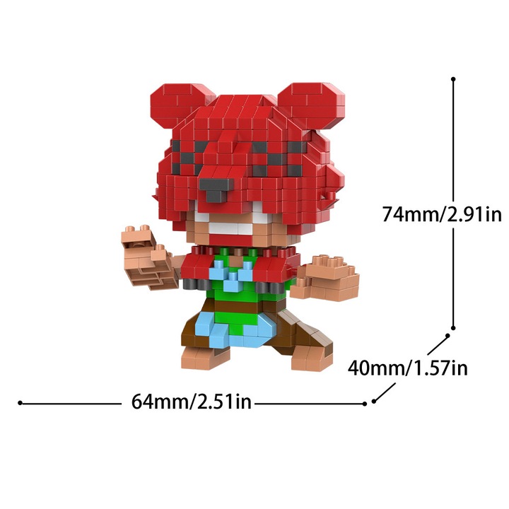 Set figurine de lemn Battle for Wild, ZUOXIA, 200 piese, pentru copii de peste 14 ani, multicolor