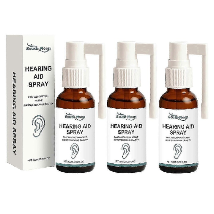 Spray pentru imbunatatirea auzului, South moon 100ml, 3 bucati, ingrediente naturale, fara iritatii