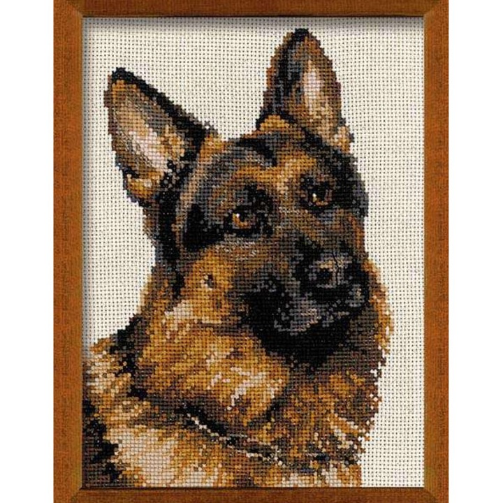 Riolis keresztszemes készlet 1068 – Német juhászkutya 24x30 cm