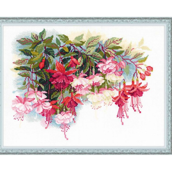 Riolis 1398 keresztszemes hímzőkészlet – Fukszia 40x30 cm