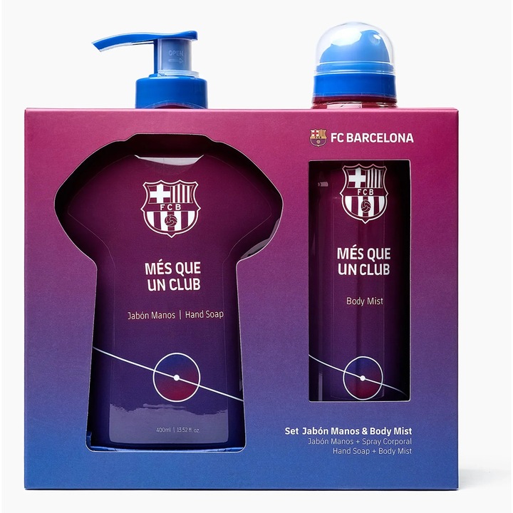 Férfi ajándékszett, folyékony szappan és testpermet, FC Barcelona, 2 darab