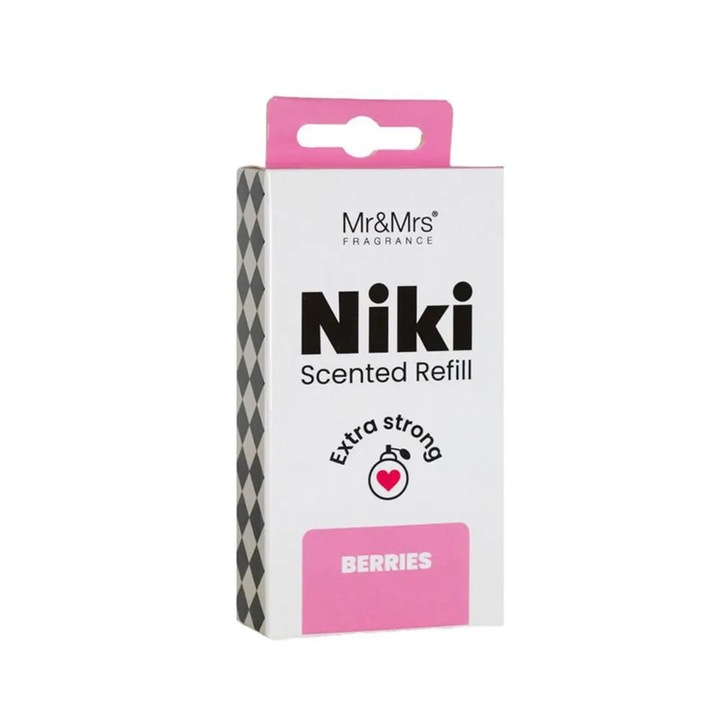 Резерва за ароматизатор за кола Niki Berries 5,6x6,8см Mr & Mrs Fragrance