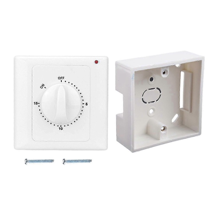 Механичен таймер, 15 минути, 220V, 10A, 2000W, комплект