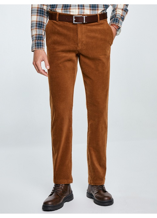 Pantaloni barbati, Big Star, catifea, maro, cinci buzunare, talie clasica