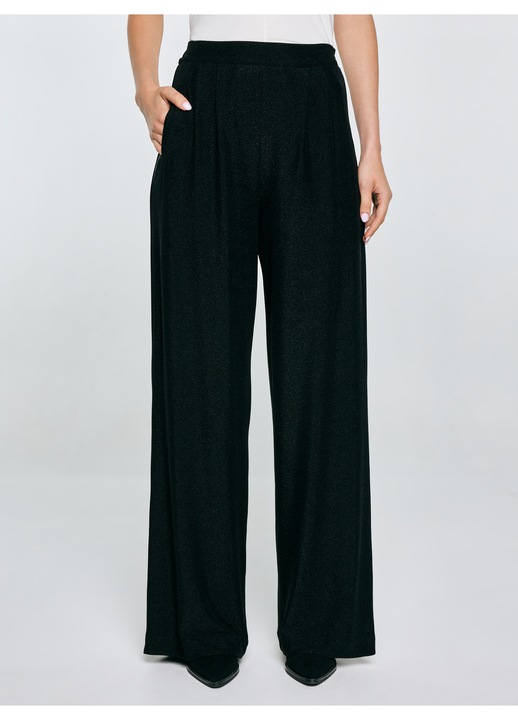 Pantaloni dama Cora 906, Big Star, wide leg, negru, textil