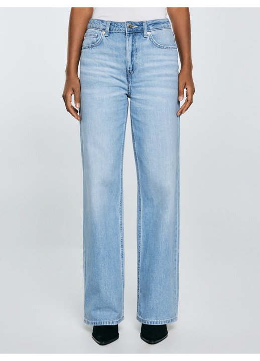 Blugi dama, Big Star, model Atrea 195, talie inalta, croi larg, albastru, denim