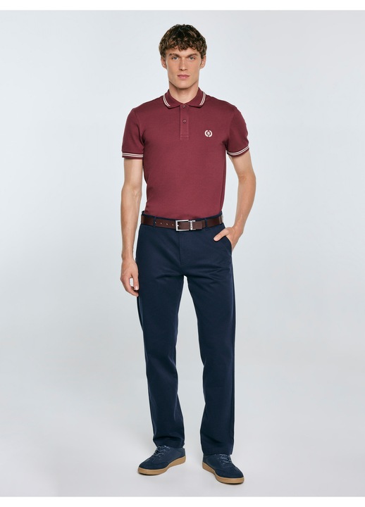 Férfi galléros póló Big Star, hímzett modell, bordó