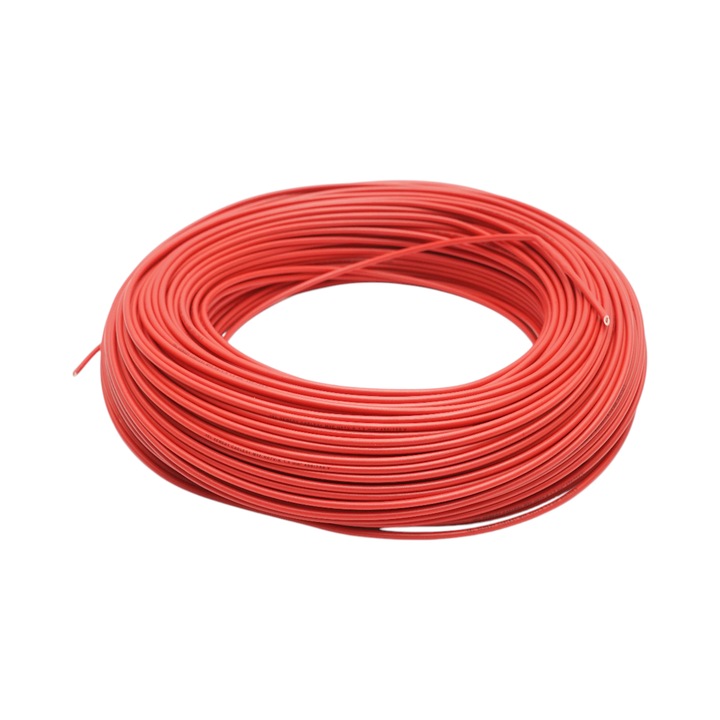 Cablu electric cupru Breckner Germany, 1.5mm, rosu, MYF H07V-K, 450/750V, 100m/rola