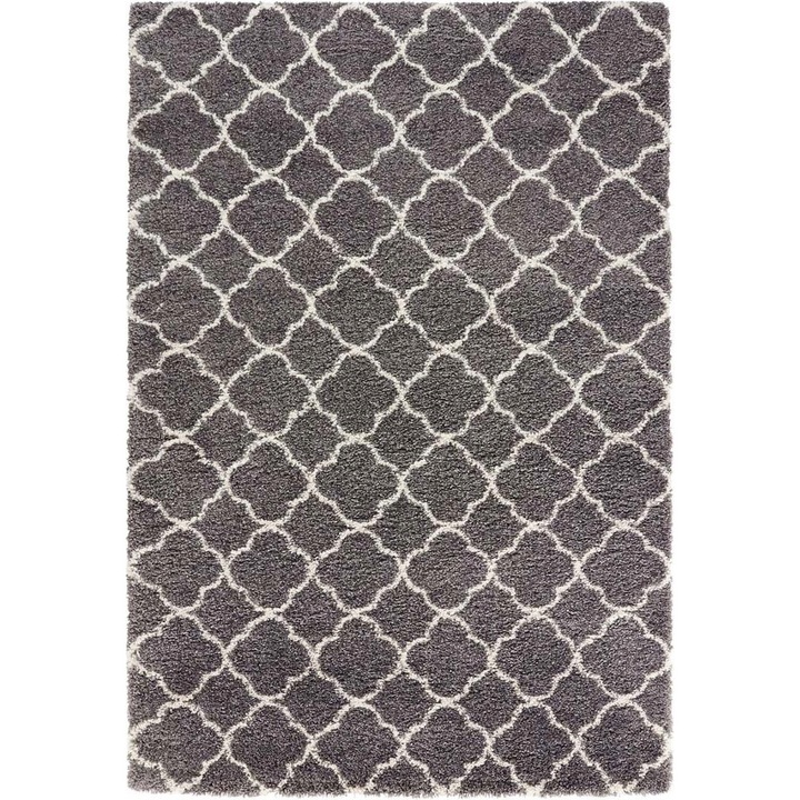 Covor Shaggy Mint Rugs, Marocan, crem/grafit, 160x230cm