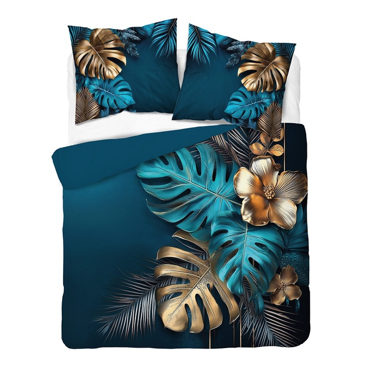 Lenjerie de pat din bumbac Holland 220x200 Flori