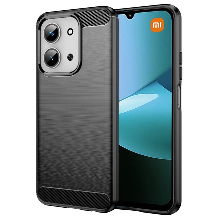 Husa Carbon Resistance pentru Xiaomi Redmi 15C, Optimizare Anti-Soc, Long Term Case, Negru