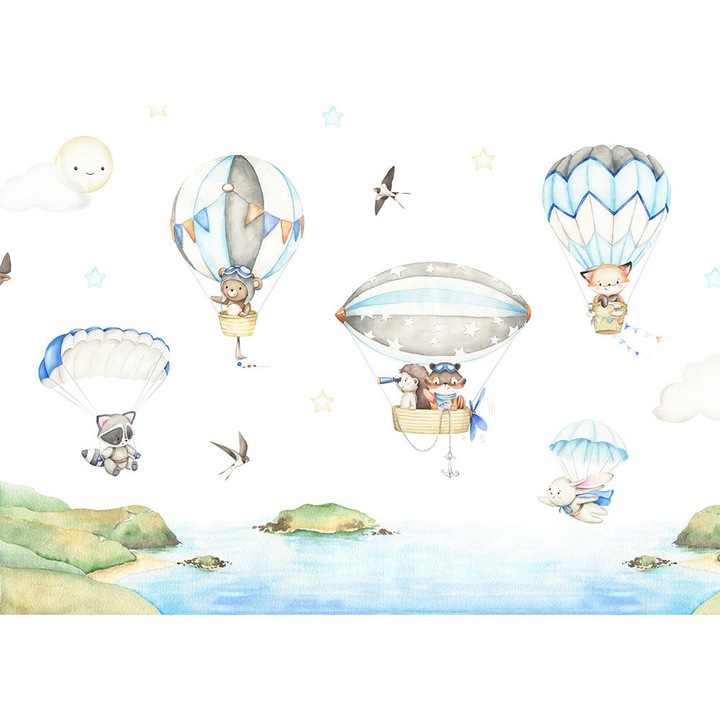 Fototapet Copii, autoadeziv, Animale Zburatoare, multicolor, 80x120 cm CO379