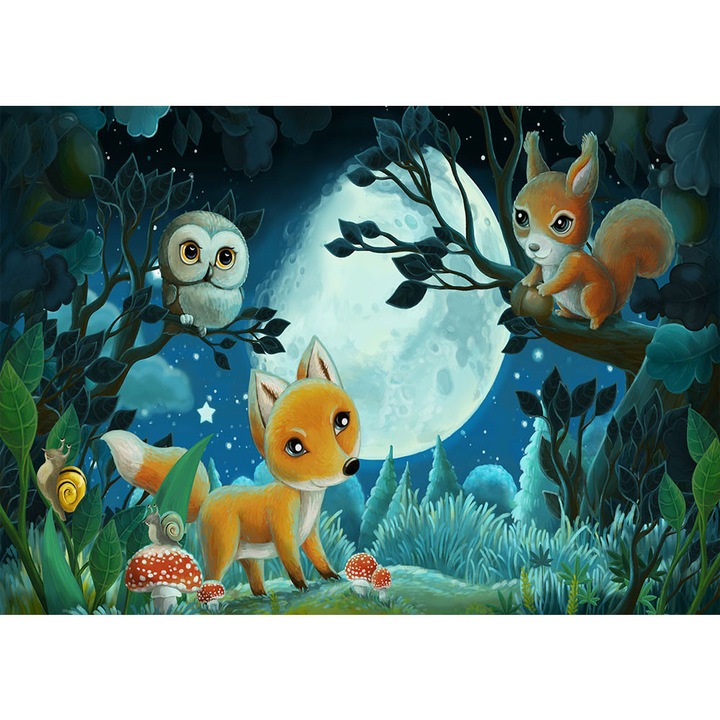 Fototapet Copii, autoadeziv, Poveste Animale, multicolor, 80x120 cm CO366