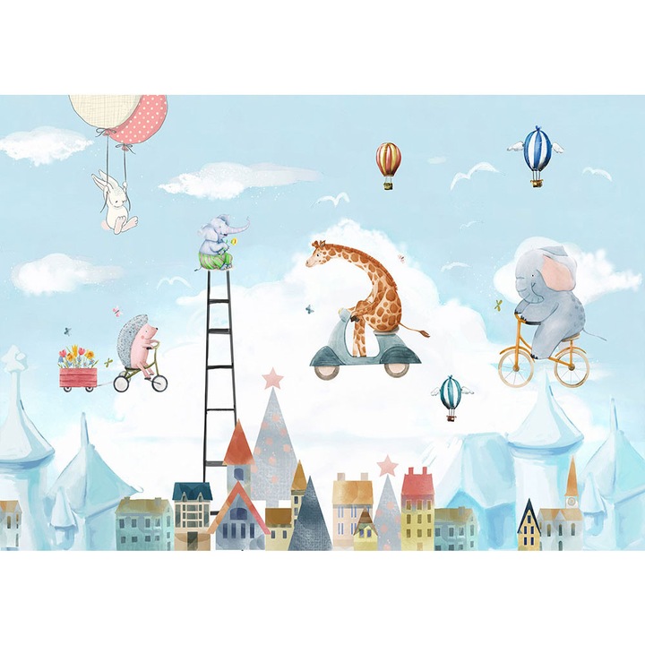 Fototapet Copii, autoadeziv, Animale Fantezie, multicolor, 120x200 cm CO389