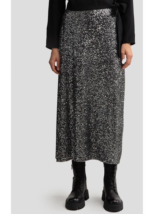 Fusta midi, Big Star, paiete argintii, femei