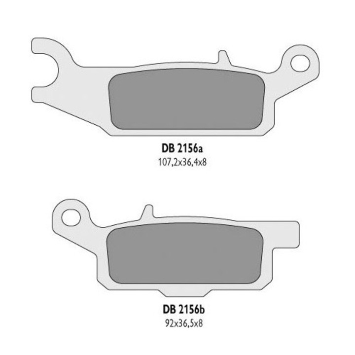 Fékbetétek DELTA BRAKING Yamaha YFM 550 Grizzly '11-14, YFM 700 Grizzly '07-18, szett, jobb, 25x15x5cm
