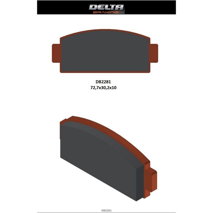 Fékbetét DELTA BRAKING KH651 CF MOTO C-FORCE 400/450/500/600 '17-21, Z-FORCE 950/1000 '18-21, U-FORCE 1000 '19-21, CF 500/600/800 '13-15 motorokhoz, szett