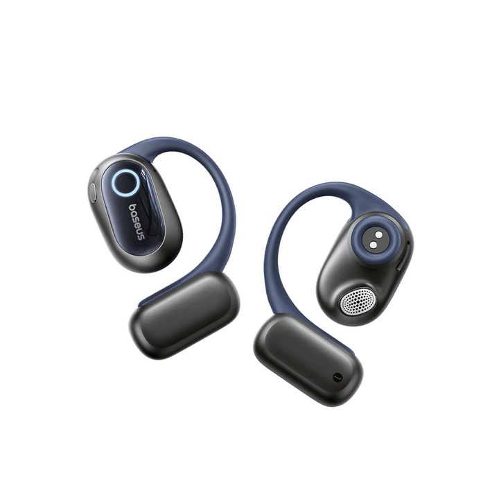 Casti True Wireless Baseus Bowie MF1 Open-Ear, 60 часа автономия, IPX4, Bluetooth 5.4, Черниво, Чернив, Черно