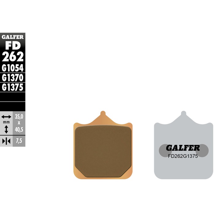 Спирачки за велосипед, GALFER, KH322/4, метални, комплект