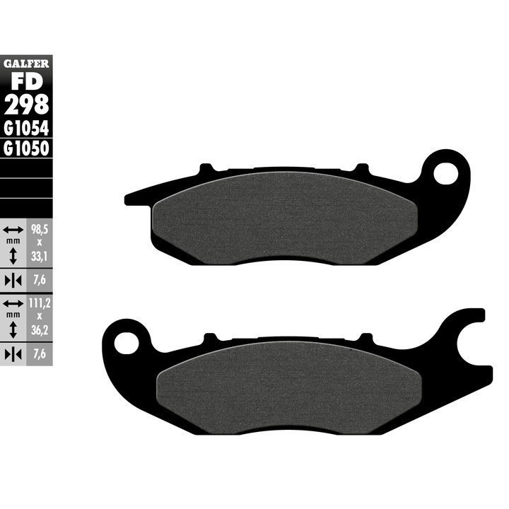 Спирачки за велосипед GALFER, СПИРАЧНИ НАКЛАДКИ KH375, полуметални, за скутер