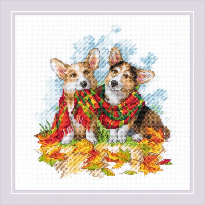 Riolis 2002 keresztszemes hímzőkészlet – Készen áll az őszre 25x25 cm