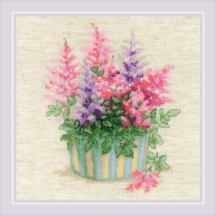 Riolis 2059 keresztszemes készlet – Astilbe 25x25 cm