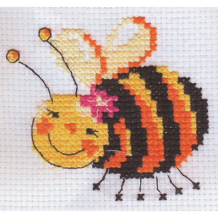 Set de brodat in cruciulita Alisa "Zbor!" 8x8 cm