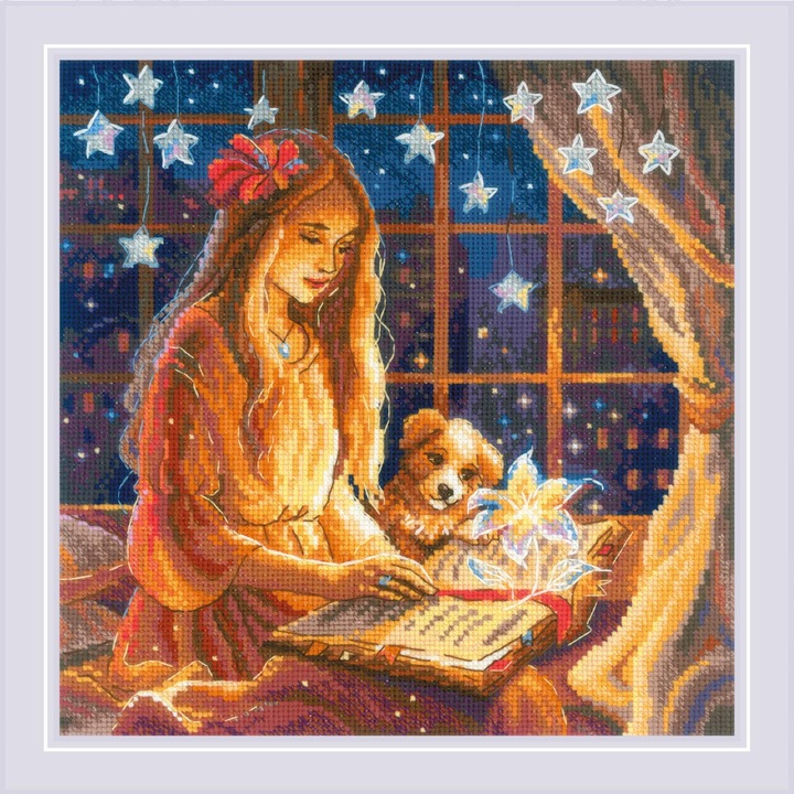 Riolis 2262 keresztszemes készlet – Varázskönyv 25x25 cm