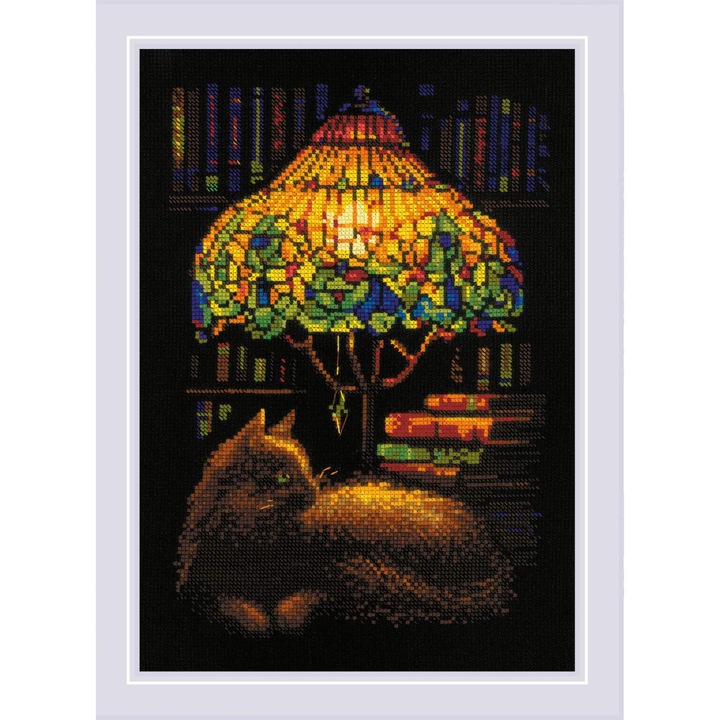 Riolis 2281 keresztszemes készlet – Könyves este 21x30 cm