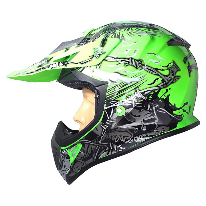 Casca motocross/atv, SAFEBET HF-116 Q84, marime 2XL, culoare verde