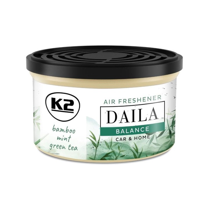 Autóillatosító K2 Daila, bambusz/menta/zöld tea, 150g
