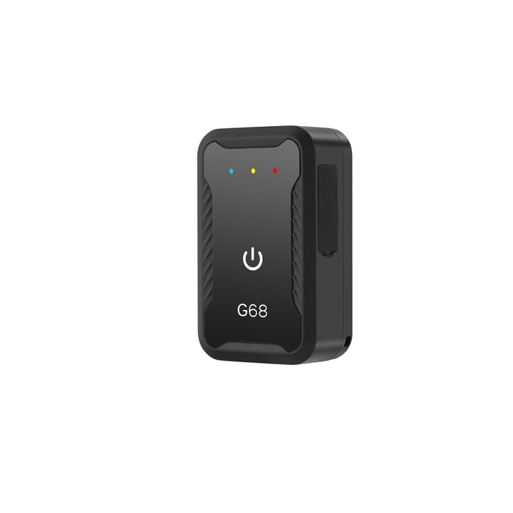 Mini GPS Tracker 4G, localizare precisa, negru, dimensiuni 45x30x17.5mm, greutate 25g