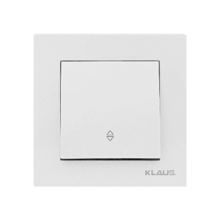 10 darab, Veavien fehér egyszerű kapcsoló, Klaus KE01119 (10/120)