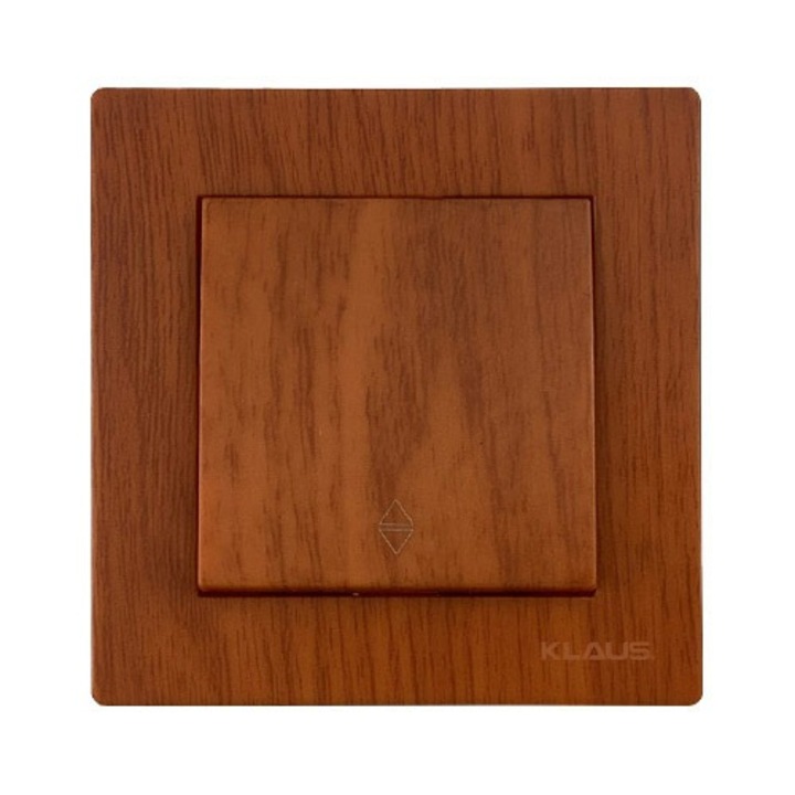 10 darab, Veavien egyszerű fa kapcsoló, Klaus KE01519 (10/120)