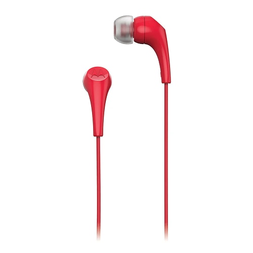 Casti In-Ear cu Fir Motorola Earbuds 2-S, Microfon in-line, Jack 3.5 mm, Rosu
