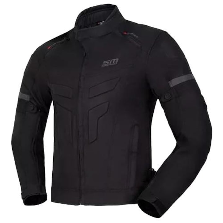 Geaca moto SM Racewear Scorpio, textil, ventilată, cu captuşeală termică, Negru, XL