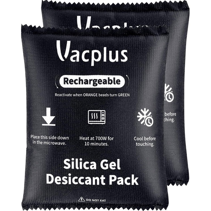 Dezumidificator universal cu gel de siliciu cu indicator, 2x400 gr