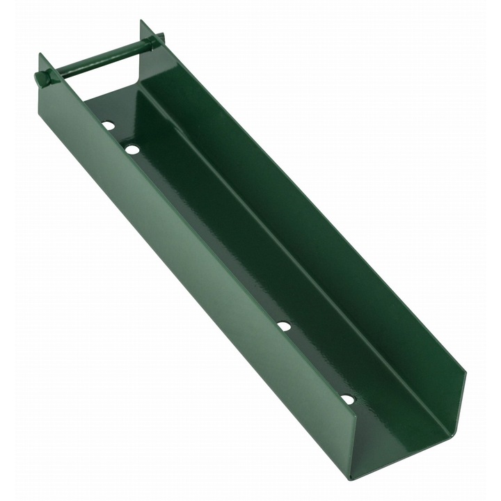 Suport stalp gard Alma, 55x200mm, verde, tabla zincata, montare cu suruburi