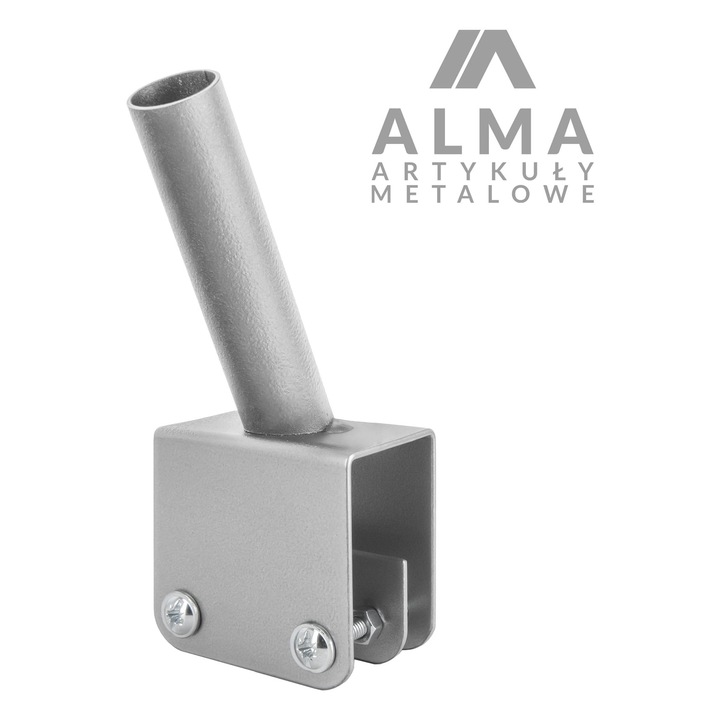 Suport steag pentru balustrada, Alma, gri, cu suruburi de montaj