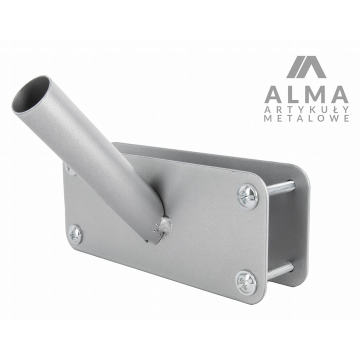Suport steag pentru balustrada, Alma, gri, cu suruburi de montaj