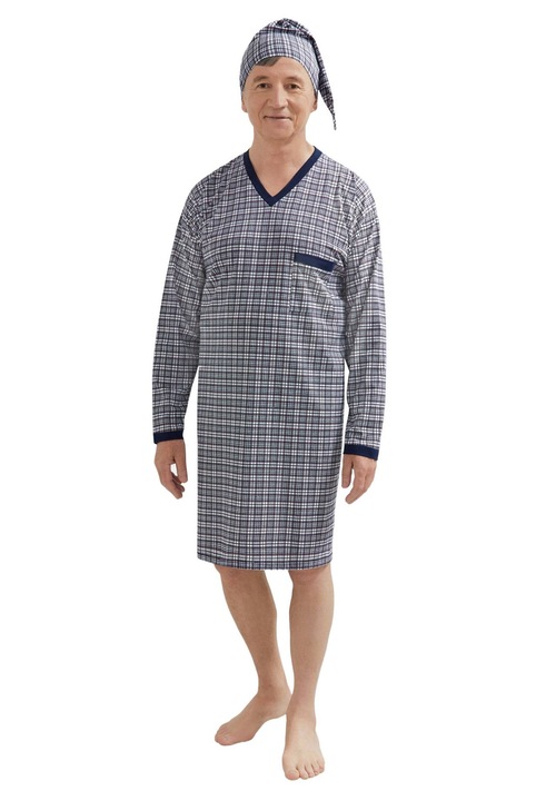 Martel 501 05 férfi hálóing, 2XL, hosszú, pamut, apáknak és nagypapáknak