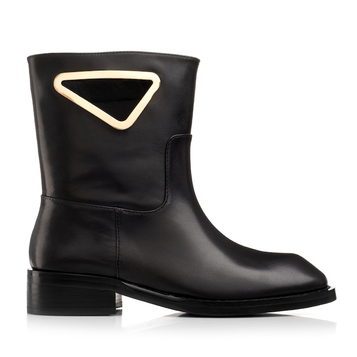 Ghete dama, Musette, CLAUDE, Piele naturala, Negru